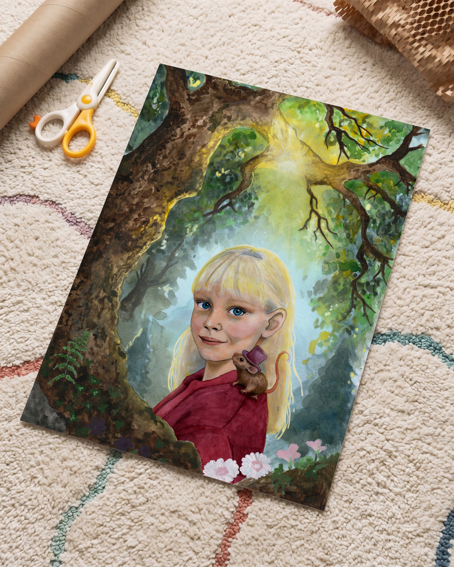 Kunstplakat med Luna og Ask