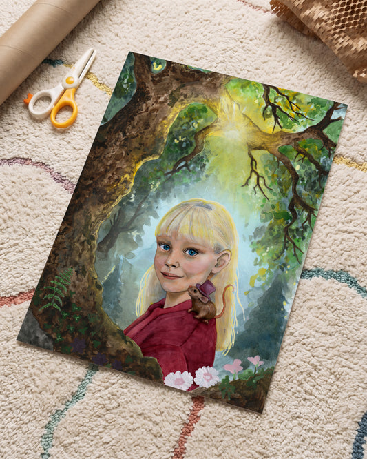 Kunstplakat med Luna og Ask