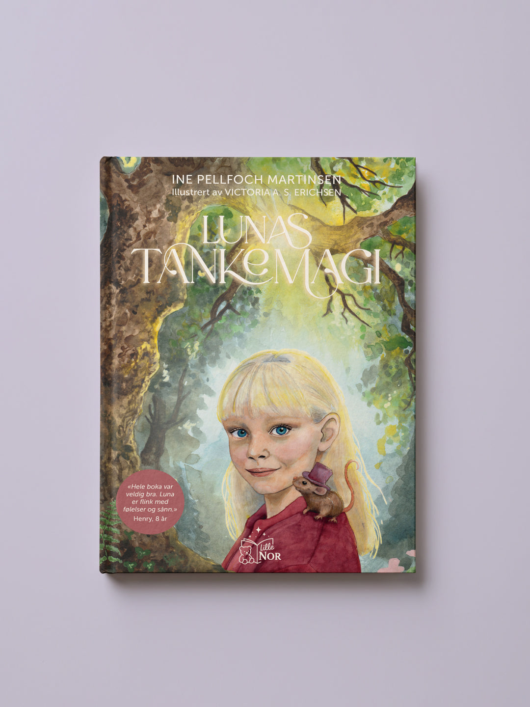 Forsiden av barneboken Lunas tankemagi av Ine Pellfoch Martinsen