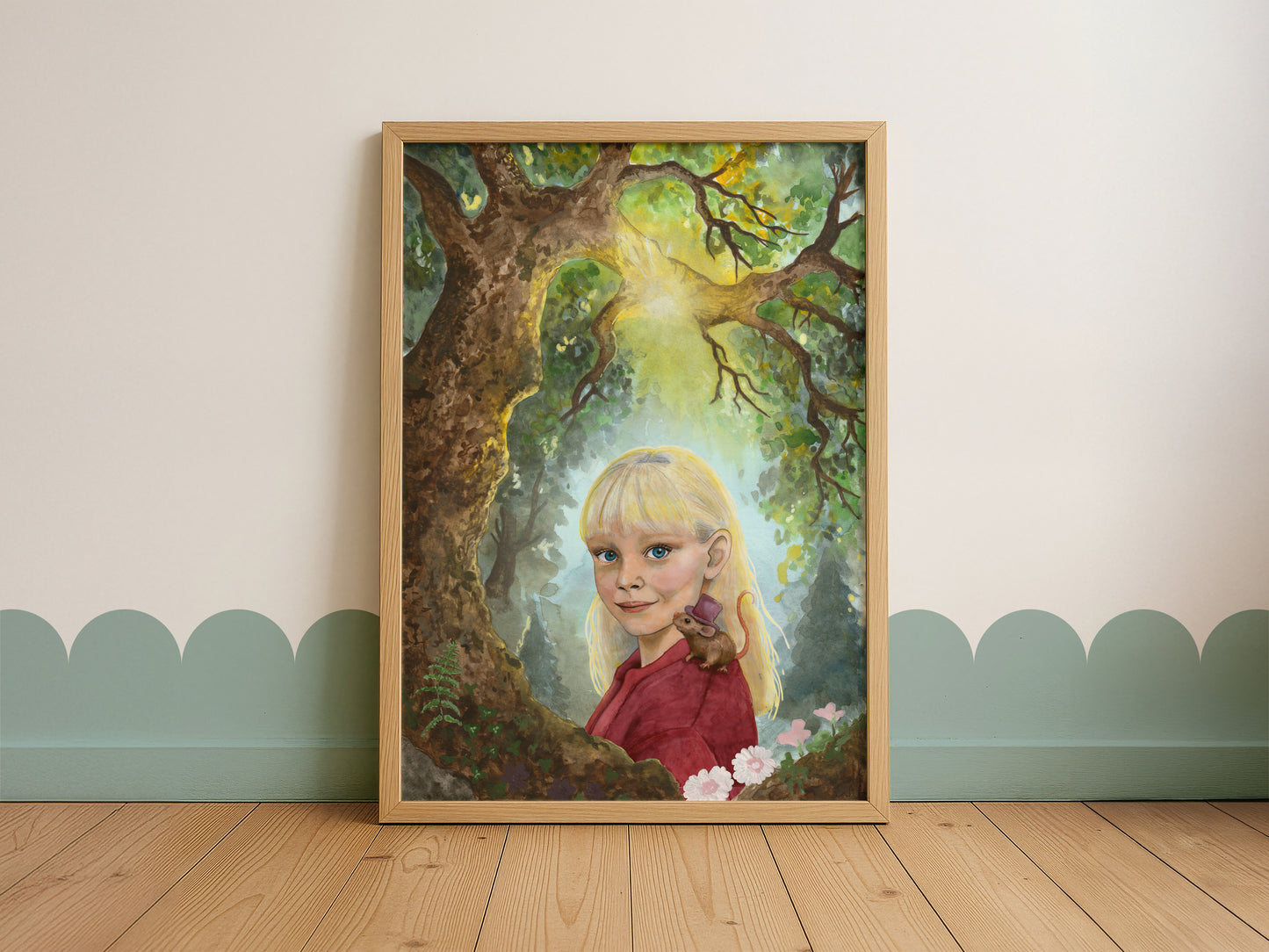 Kunstplakat med Luna og Ask